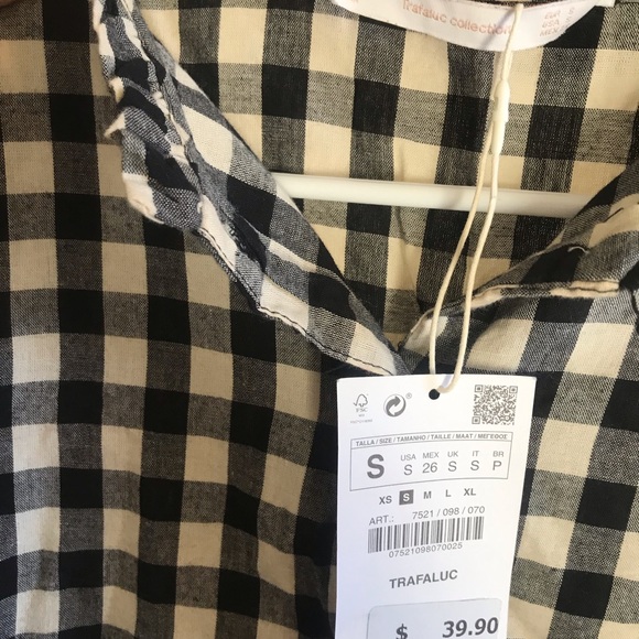 Zara Plaid Top - Picture 4 of 4